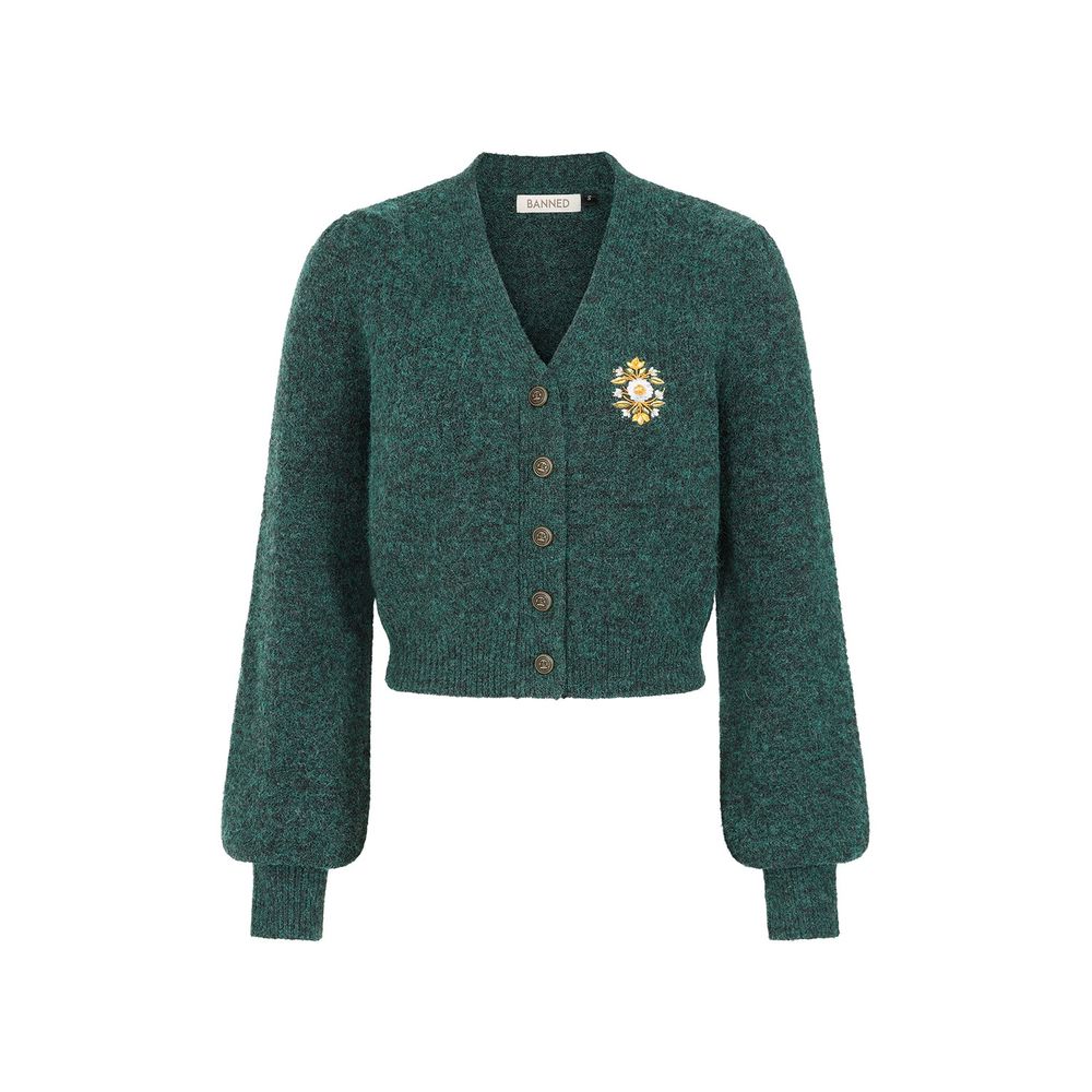 Banned - Luna Cardigan - Donkergroen